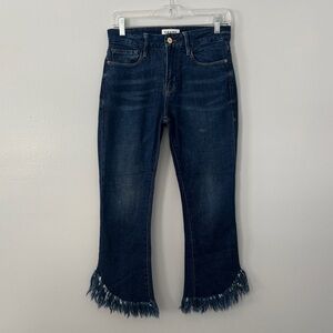 Frame Women's Le Crop Mini  Boot Fringe Size 26 Date Night Sexy Girls Night Out